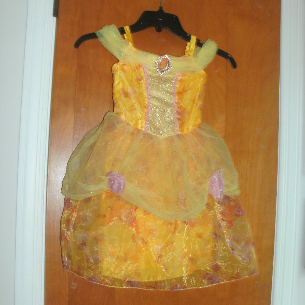 Deluxe Disney Princess Belle Gown Dress Up Party Halloween Costume Cosplay ~ 2